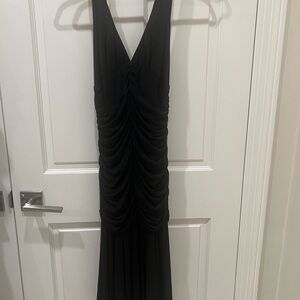 Nicole Miller Black Halter Backless Dress